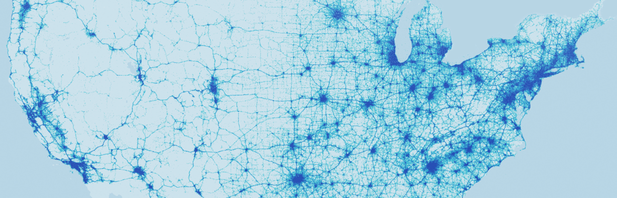 US Map Cenus Data Unfolded Studio Wide