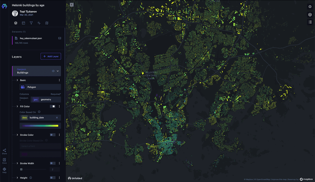 Palette imported from QGIS dark screenshot unfolded